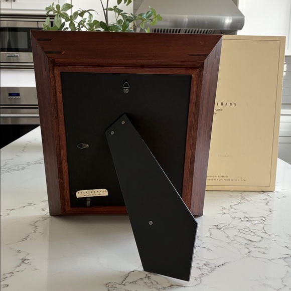 POTTERY BARN Nash Frame CadrePicture Frame 14x12 Mat 10x8 Picture 4x6 Wood NIB - Picture 3 of 5